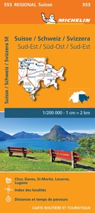 Picture of Carte Régionale Suisse / Schweiz / Svizzera Sud-Est / Sud-Ost / Sud-Est