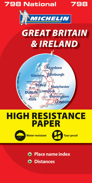 Picture of Carte Nationale Great Britain & Ireland / Grande Bretagne & Irlande (High resistance / Indéchirable)