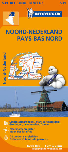 Picture of Carte Régionale Noord-Nederland / Pays-Bas Nord
