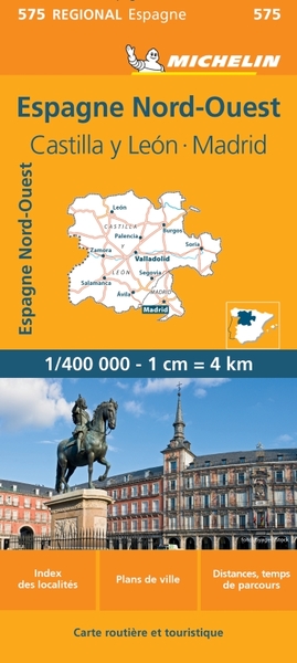 Picture of Carte Régionale Espagne Nord-Ouest : Castilla y Leon, Madrid