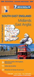 Picture of Carte Régionale South East England, Midlands, East Anglia