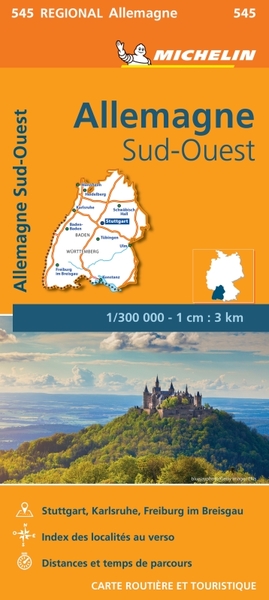 Picture of Carte Régionale Allemagne Sud-Ouest