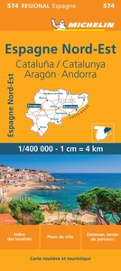 Picture of Carte Régionale Espagne Nord-Est : Cataluña / Catalunya,  Aragon,  Andorra