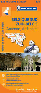 Picture of Carte Régionale Belgique Sud, Ardenne / Zuid-Belgie, Ardennen