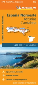 Picture of Carte Régionale Espagne Nord-Ouest : Asturias Cantabria
