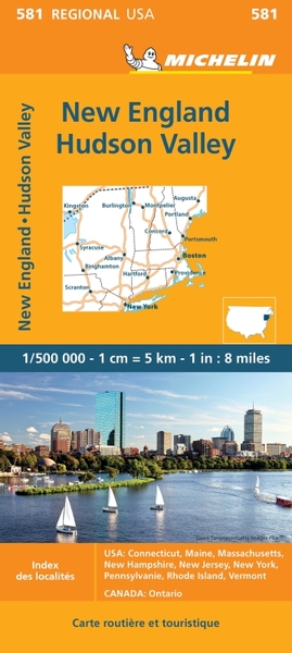 Picture of Carte Régionale New England, Hudson Valley