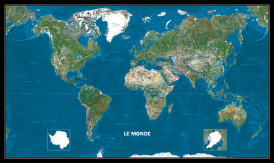 Picture of Carte Le Monde vu de l'Espace (plastifiée - sous tube)