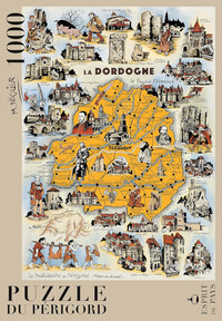 Picture of CARTE DE LA DORDOGNE PAR MICHEL NEGRIER - 10 - PUZZLE 1000 PIECES