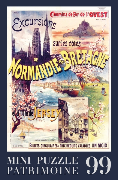 Image de AFFICHE NORMANDIE-BRETAGNE PAR GUSTAVE FRAIPONT - 1HM - PUZZLE 99 PIECES