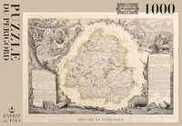 Picture of CARTE DU DEPARTEMENT DE LA DORDOGNE PAR LEVASSEUR - 4 - PUZZLE 1000 PIECES