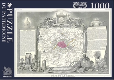 Picture of Puzzle 1000 pièces - Carte du département de la Seine par Levasseur