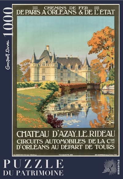 Image de CHATEAU D'AZAY LE RIDEAU PAR CONSTANT DUVAL - 1H - PUZZLE 1000 PIECES