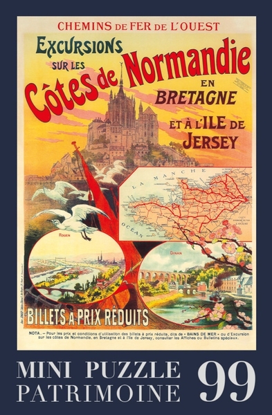 Image de EXCURSIONS SUR LES COTES DE NORMANDIE - 15HM - PUZZLE 99 PIECES