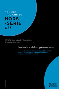 Picture of ECONOMIE SOCIALE ET GOUVERNEMENT. XXXIXES JOURNEES DE L'ASSOCIATION D'ECONOMIE SOCIALE : HORS-SERIE