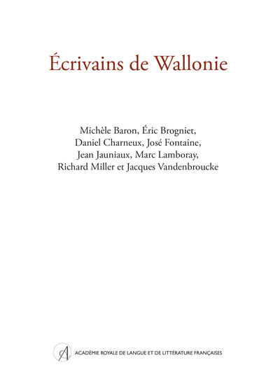 Picture of Écrivains de Wallonie