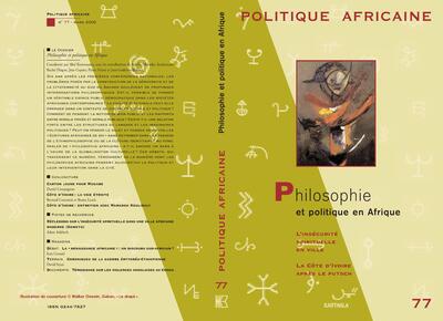 Image de POLITIQUE AFRICAINE N-077, PHILOSOPHIE ET POLITIQUE