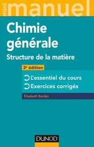 Picture of Mini Manuel de Chimie générale - 3e éd. - Structure de la Matière