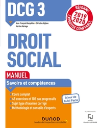 Picture of DCG 3 Droit social - Manuel - Réforme 2019-2020