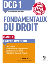 Picture of DCG 1 Fondamentaux du droit - Manuel - Réforme 2019/2020