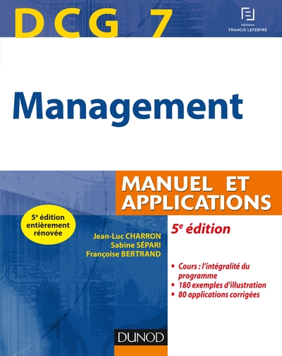 Picture of DCG 7 - Management - 5e éd. - Manuel et applications, corrigés inclus