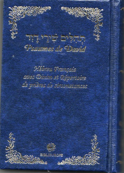 Picture of Psaumes de David Hébreu Français - bleu TEHILIM