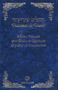 Picture of Psaumes de David Hébreu Français - bleu TEHILIM