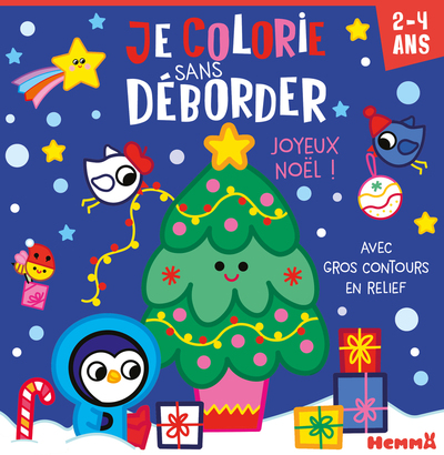 Picture of Je colorie sans déborder (2-4 ans) - Joyeux Noël ! - Avec gros contours en relief !