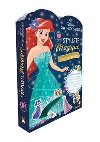Image de Disney Princesses - Styliste magique - Soirée enchantée - Coup de coeur créations - 1 livre de 32 pages, plus de 60 stickers, plus de 200 strass, 6 petits crayons, 2 pochoirs, 8 motifs à décalquer