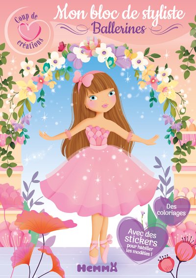 Image de Coup de coeur créations - Mon bloc de styliste - Ballerines - Des coloriages - Avec des stickers pour habiller les modèles !