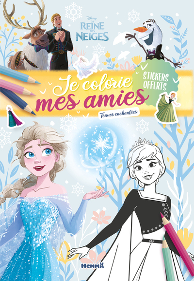 Image de Disney La Reine des Neiges - Je colorie mes amies - Tenues enchantées - Stickers offerts