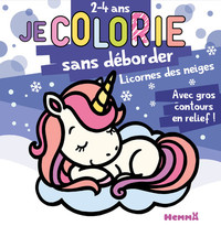 Picture of Je colorie sans déborder (2-4 ans) - Licornes des neiges T54 - Avec gros contours en relief !