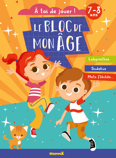 Image de Le bloc de mon age (7-8 ans) - A toi de jouer ! (Enfants et chat) - Labyrinthes, Sudokus, Mots fléchés