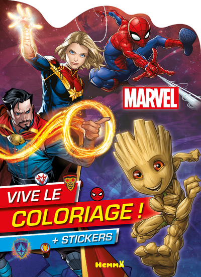 Image de Marvel - Vive le coloriage ! (Captain Marvel, Dr Strange, Spider-man, Groot)
