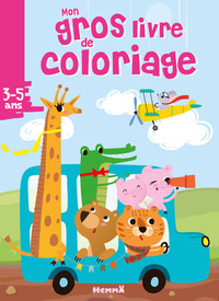 Picture of Mon gros livre de coloriage (Autobus bleu et animaux)