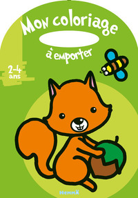 Picture of Mon coloriage à emporter (2-4 ans) (Ecureuil-Fond vert)