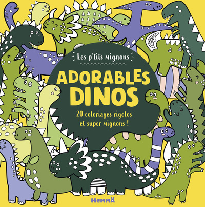 Image de Les p'tits mignons - Adorables dinos - 20 coloriages rigolos !