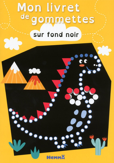 Image de Mon livret de gommettes sur fond noir (Dinosaure)