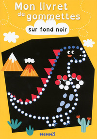 Image de Mon livret de gommettes sur fond noir (Dinosaure)