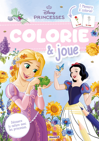 Picture of Disney Princesses - Colorie & joue - Découvre la nature avec les princesses - 1 Memory à colorier