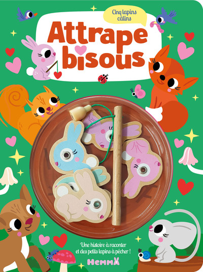 Picture of Attrape bisous - Cinq lapins câlins - Une histoire à raconter et des petits lapins à pêcher !