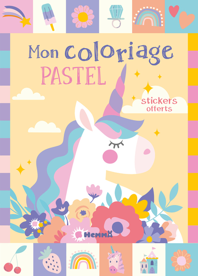 Image de Mon coloriage pastel (Licornes) - Stickers offerts