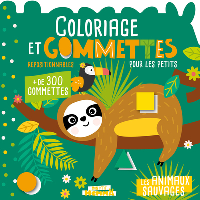 Picture of Mon P'tit Hemma - Coloriage et gommettes pour les petits - Les animaux sauvages - + de 300 gommettes repositionnables