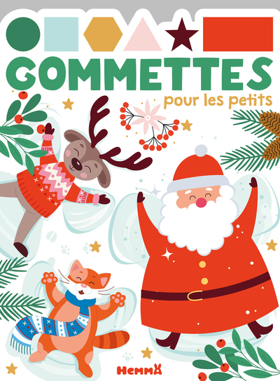 Image de Gommettes pour les petits (Père Noël, renne, chat)
