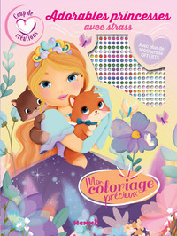 Image de Coup de coeur créations - Mon coloriage précieux - Adorables princesses avec strass - Avec plus de 1000 strass offerts