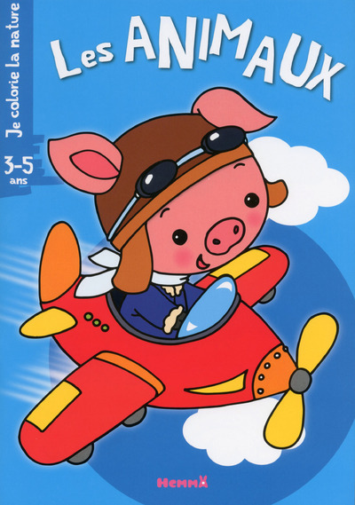 Picture of Je colorie la nature (3-5 ans) Les animaux (Cochon-avion)