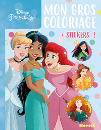 Image de Disney Princesses - Mon gros coloriage + stickers ! (Cendrillon, Jasmine, Ariel)