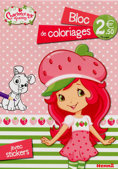 Picture of Charlotte aux Fraises Bloc de coloriages avec stickers