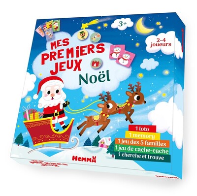 Image de Mes premiers jeux - Noël - 1 loto, 1 memory, 1 jeu des 5 familles, 1 jeu de cache-cache, 1 cherche et trouve