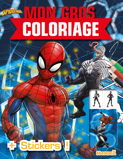 Picture of Marvel Spider-Man - Mon gros coloriage + stickers ! (Spider-Man et Venom)