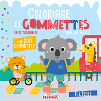 Picture of Mon P'tit Hemma - Coloriage et gommettes pour les petits - A l'école - + de 200 gommettes repositionnables